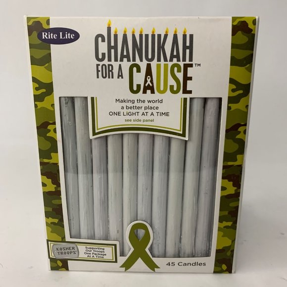Rite Lite 45 Hanukkah Candles for a Cause Supporting Kosher Troops 5 Inches High - Picture 1 of 6
